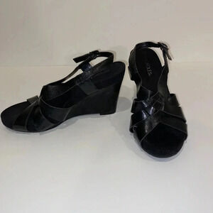 Areosoles black heeled sandals /sz8